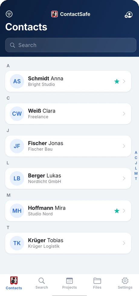 Your own address book